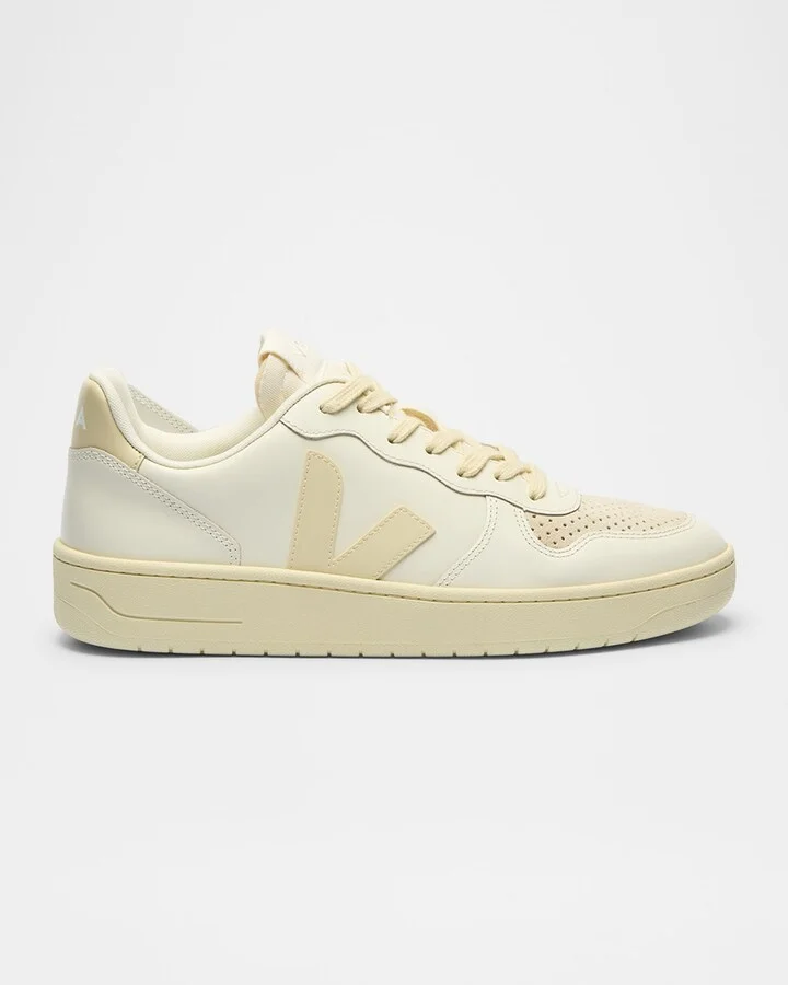 V-10 Bicolor Leather Low-Top Sneakers