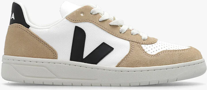 ‘V-10 Chromefree Leather’ Sneakers, , - White