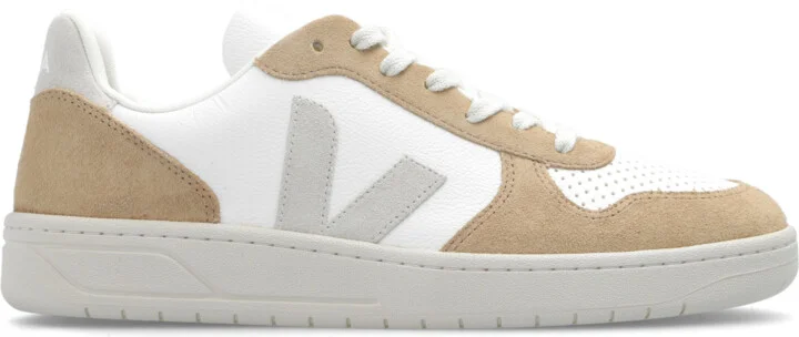 ‘V-10 Chromefree Leather’ Sneakers, , - White