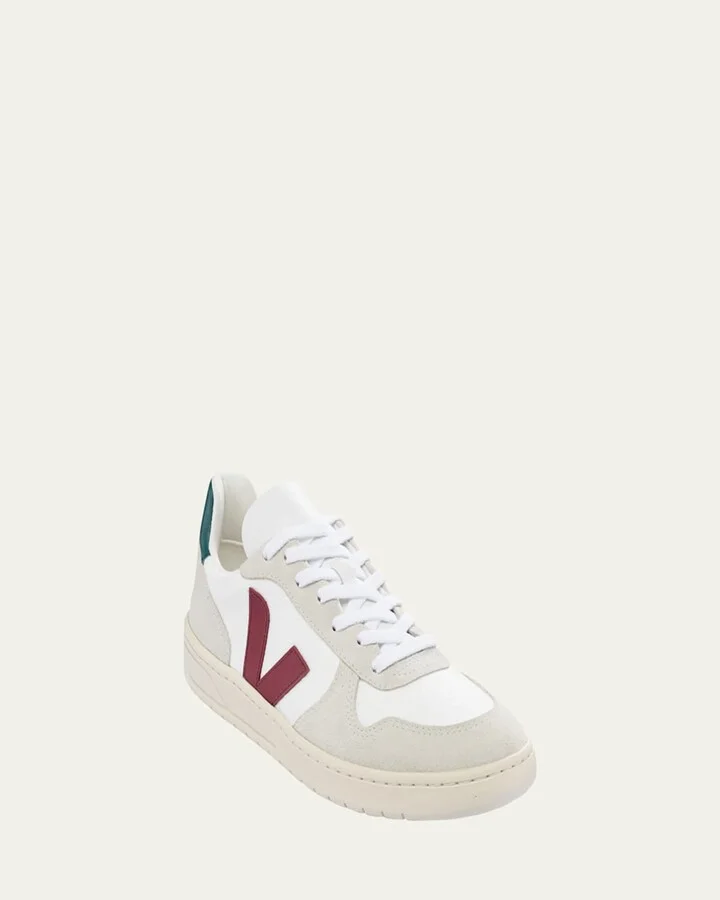 V 10 Logo Suede Low-Top Sneakers - Image 4