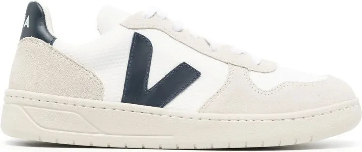 V-10 panelled lace-up sneakers