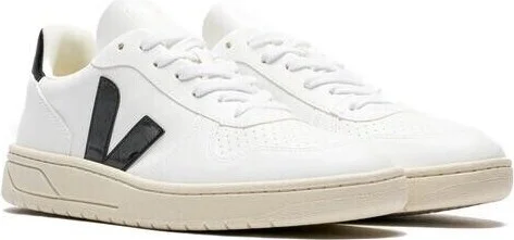 V-10 VX0702901B Sneaker Men's White Black Leather Comfort Casual Shoes