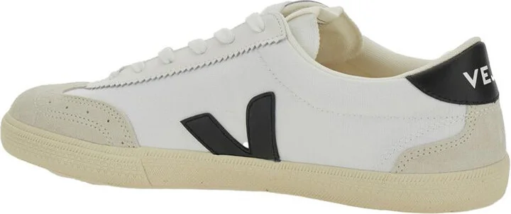 'V-10' White Sneakers With Side Logo Application In Leather Unisex - Image 3