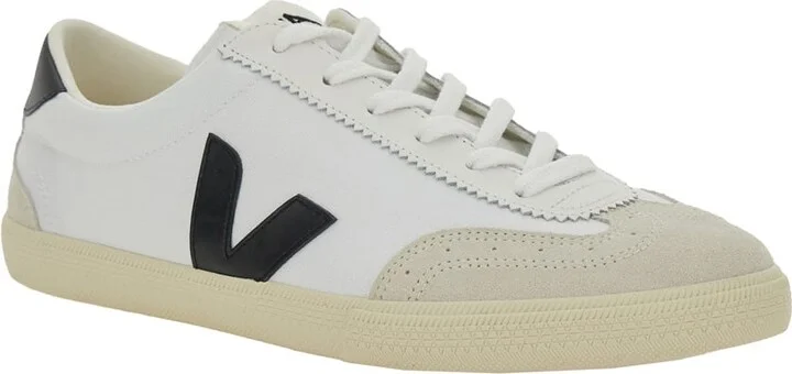 'v-10' White Sneakers With Side Logo Application In Leather Unisex - Image 2