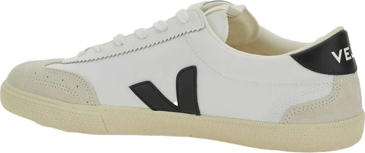 'v-10' White Sneakers With Side Logo Application In Leather Unisex - Image 3