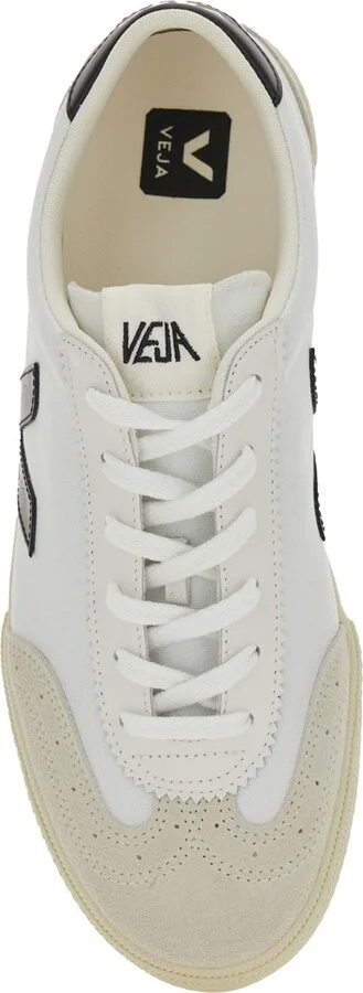 'v-10' White Sneakers With Side Logo Application In Leather Unisex - Image 4