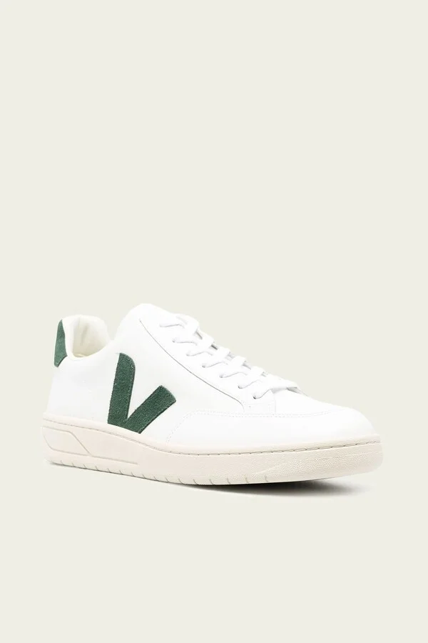 V-12 Leather Men Sneaker in White Cyprus - Image 2
