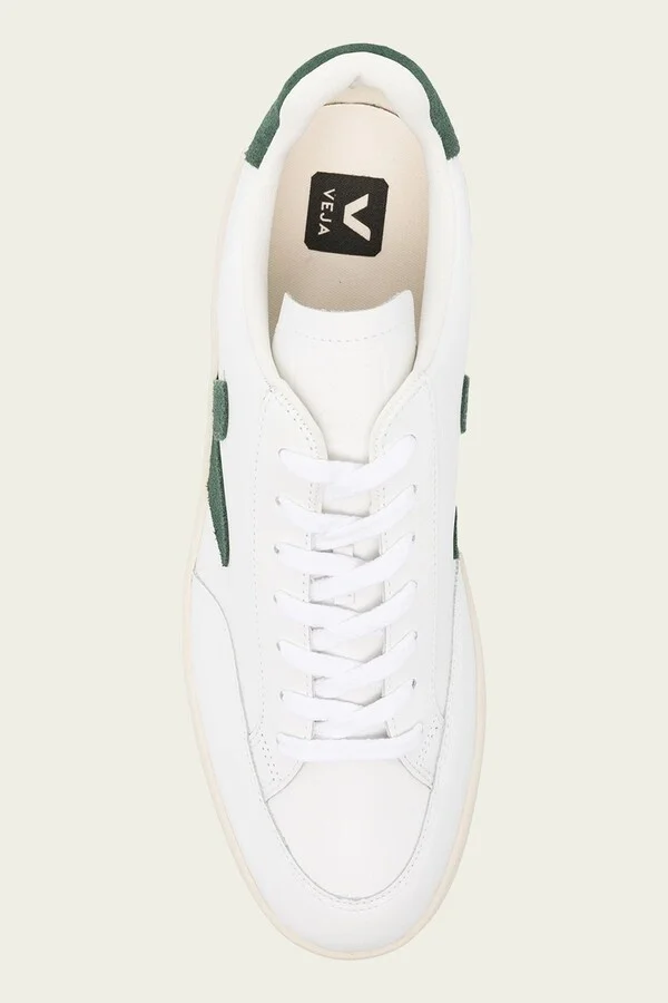 V-12 Leather Men Sneaker in White Cyprus - Image 4