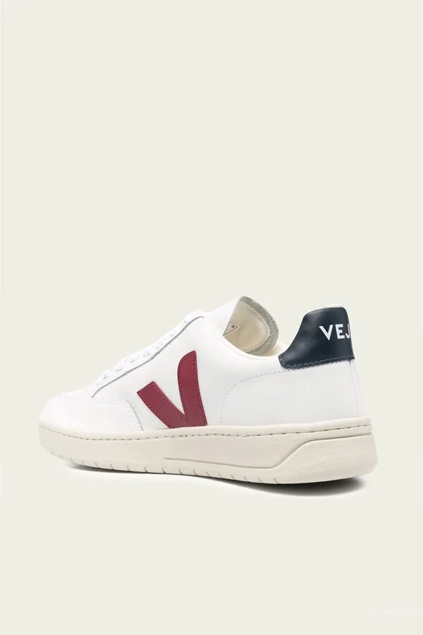 V-12 Leather Men Sneaker in White Marsala Nautico - Image 3