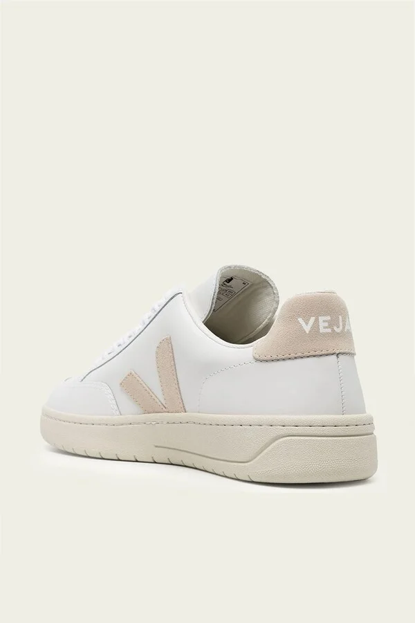 V-12 Leather Sneaker in White Sable - Image 3