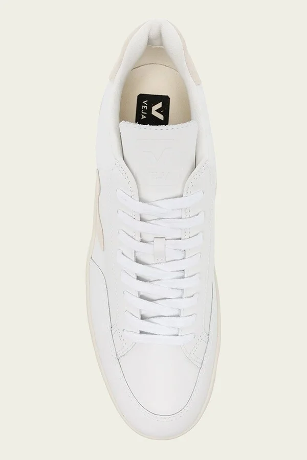 V-12 Leather Sneaker in White Sable - Image 4