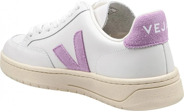 V-12 Leather Sneakers White And Orchid Color - Image 3