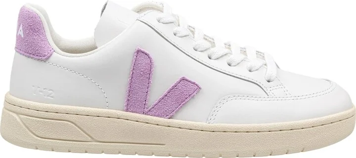 V-12 Leather Sneakers White And Orchid Color