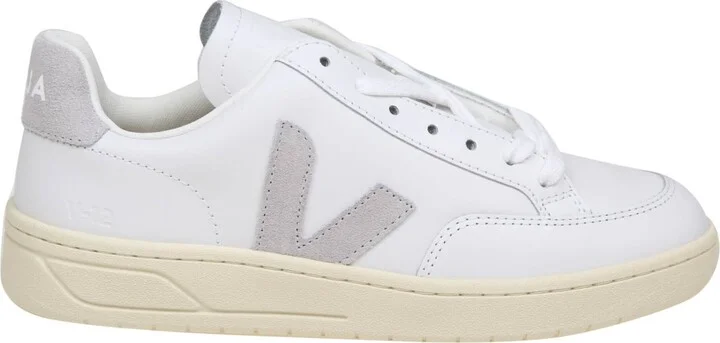 V 12 Sneakers In White/grey Leather