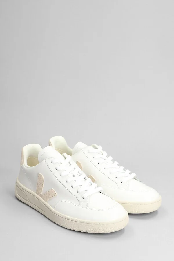 V-12 Sneakers In White Leather