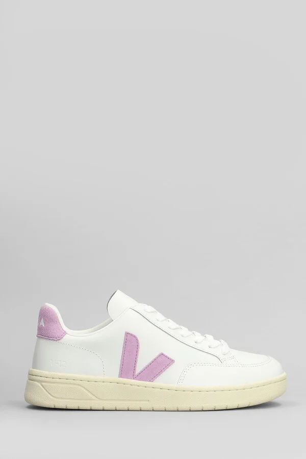 V-12 Sneakers In White Leather