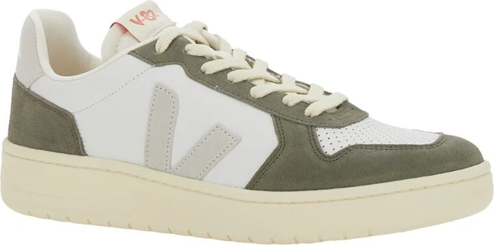'v-82' Green Low Top Sneakers With Logo Patch On Tongue And Side And Logo Lettering On The Heel In Leather Unisex - Image 2