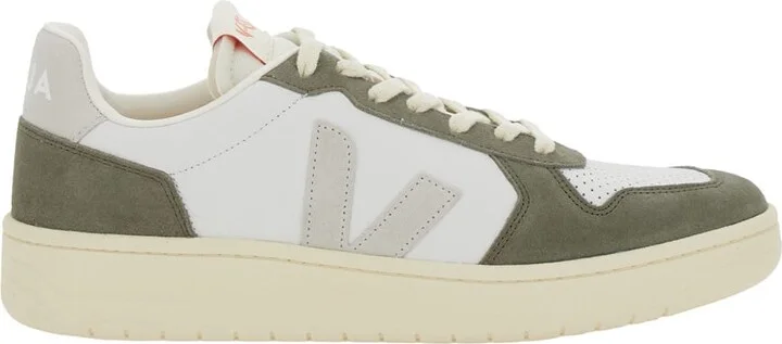 'v-82' Green Low Top Sneakers With Logo Patch On Tongue And Side And Logo Lettering On The Heel In Leather Unisex