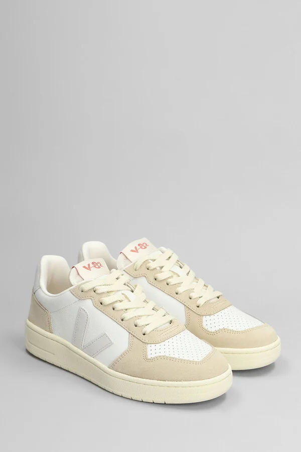 V-82 Sneakers In White Suede And Leather - Image 2