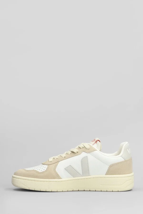 V-82 Sneakers In White Suede And Leather - Image 3