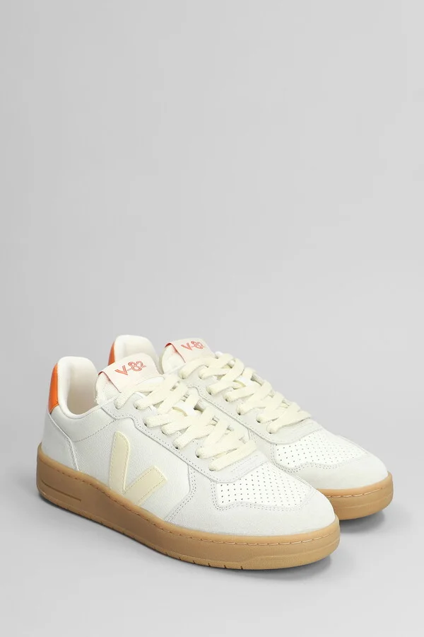 V-82 Sneakers In White Suede And Leather - Image 2