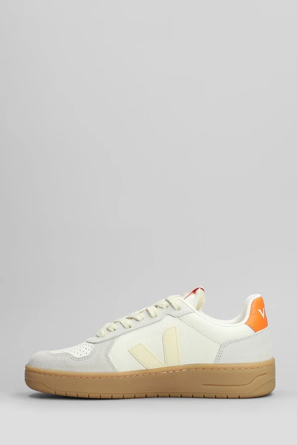 V-82 Sneakers In White Suede And Leather - Image 3