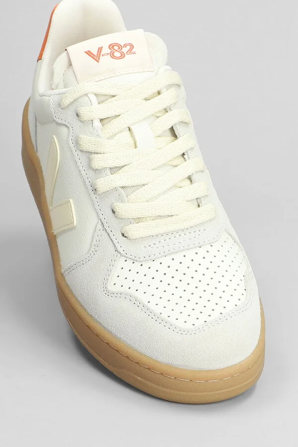 V-82 Sneakers In White Suede And Leather - Image 5