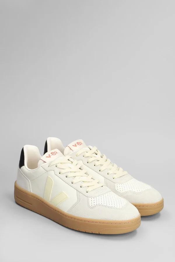 V-82 Sneakers In White Suede And Leather - Image 2
