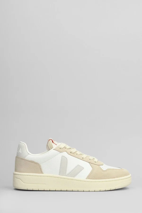V-82 Sneakers In White Suede And Leather
