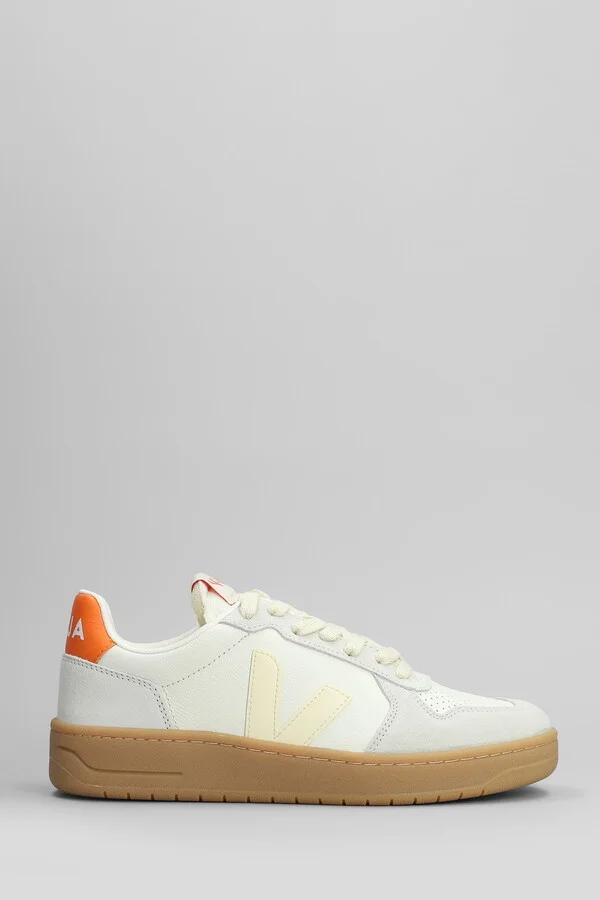 V-82 Sneakers In White Suede And Leather