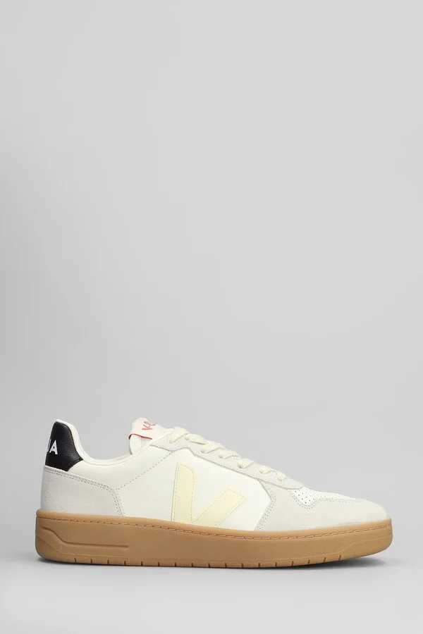 V-82 Sneakers In White Suede And Leather