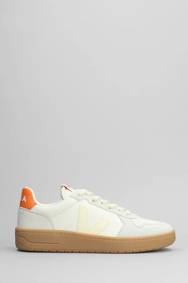 V-82 Sneakers In White Suede And Leather