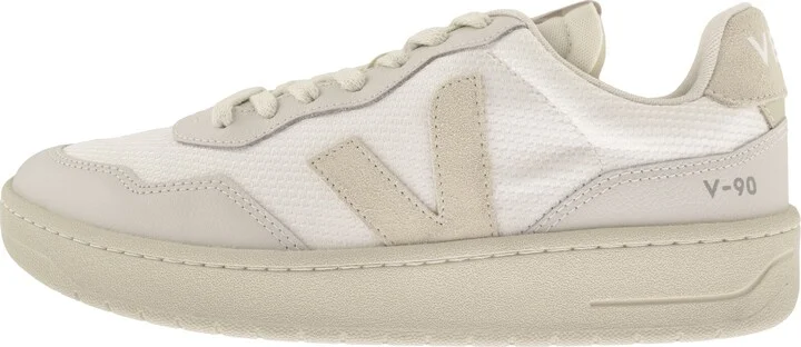 V 90 Leather Trainers White