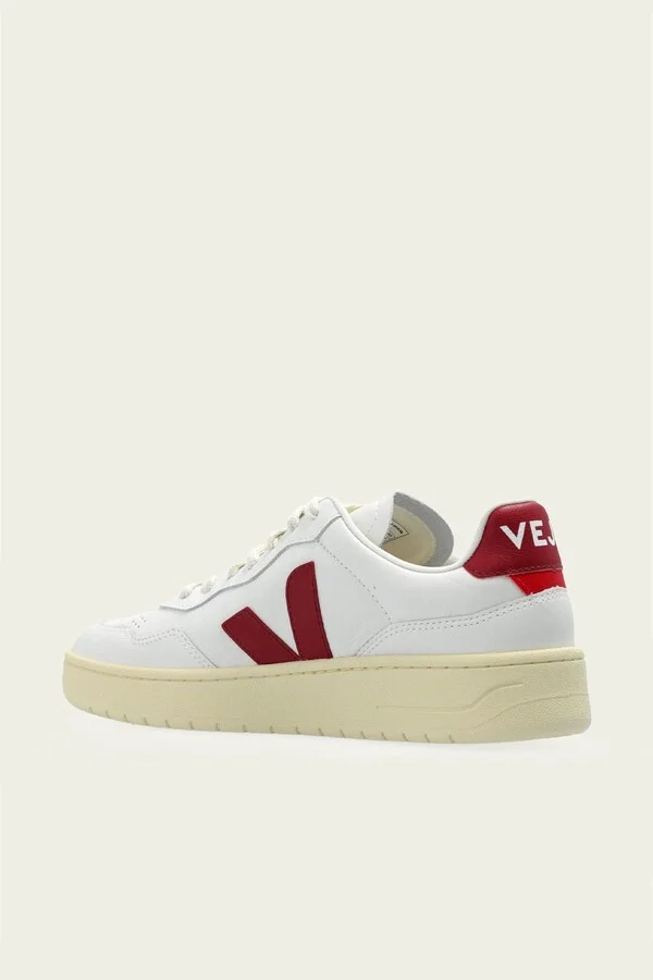 V-90 O.T. Leather Sneaker in White Marsala - Image 3