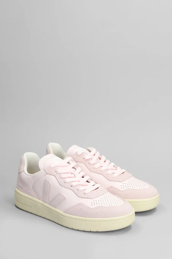 V-90 O.t. Sneakers In Rose-pink Suede And Leather - Image 2