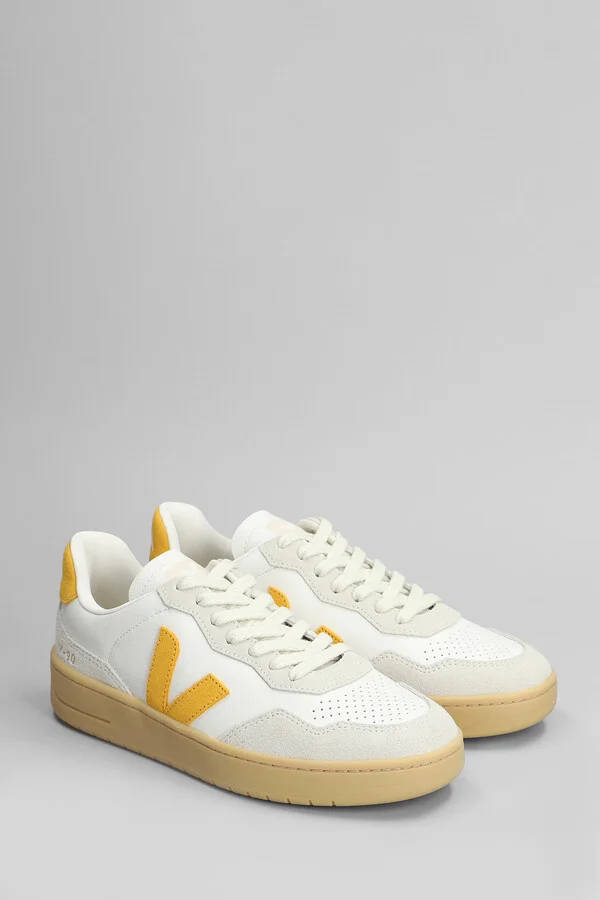 V-90 O.t. Sneakers In White Suede And Leather - Image 2