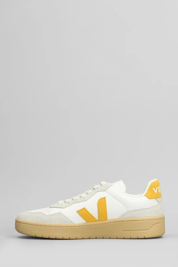 V-90 O.t. Sneakers In White Suede And Leather - Image 3