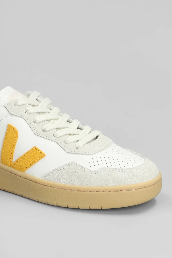 V-90 O.t. Sneakers In White Suede And Leather - Image 5