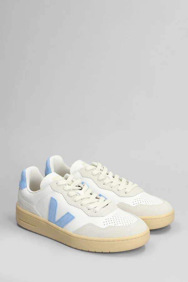 V-90 O.t. Sneakers In White Suede And Leather - Image 2