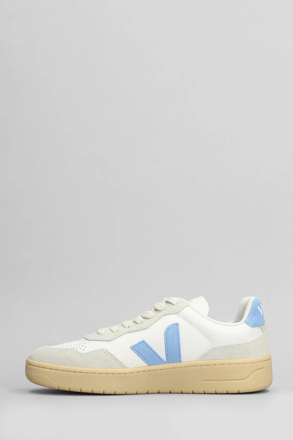 V-90 O.t. Sneakers In White Suede And Leather - Image 3