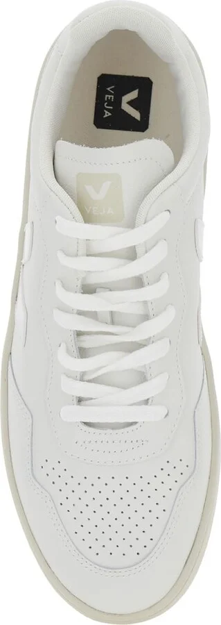 'v-90' White Sneakers With Logo Patch On The Tongue And Logo Lettering On The Heel In Leather Unisex - Image 4