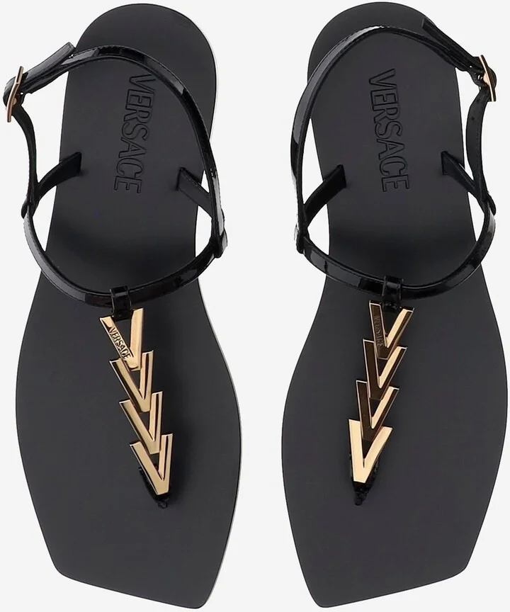 V-chain Leather Sandals - Image 2