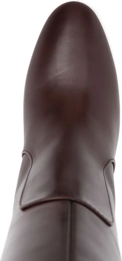 V-Detail Block-Heel Boots - Image 4