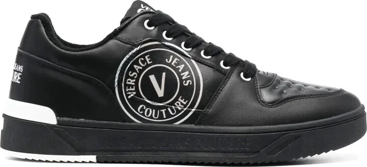 V Emblem-print sneakers
