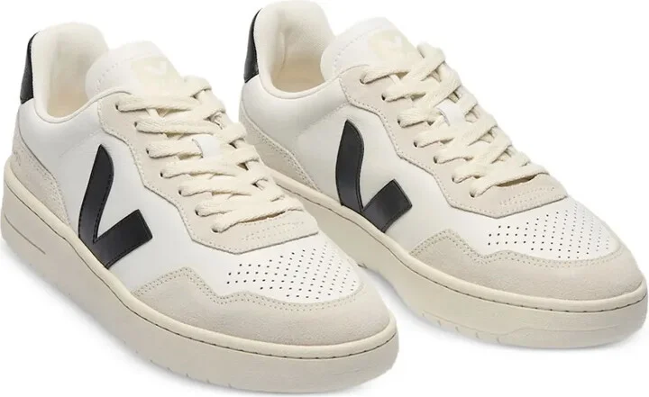 V-logo leather trainers - Image 2
