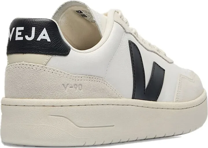 V-logo leather trainers - Image 3