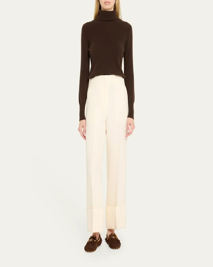 V-Logo Rockstud Suede Fringe Driver Loafers - Image 7