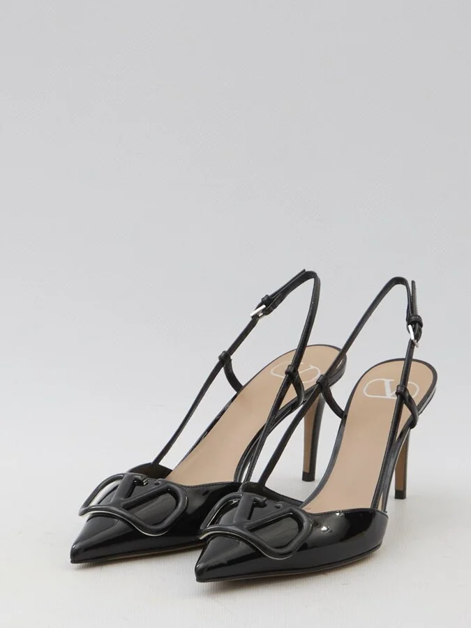 V Logo Signature Slingback Pumps - Image 2