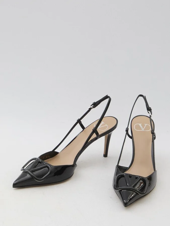 V Logo Signature Slingback Pumps - Image 5