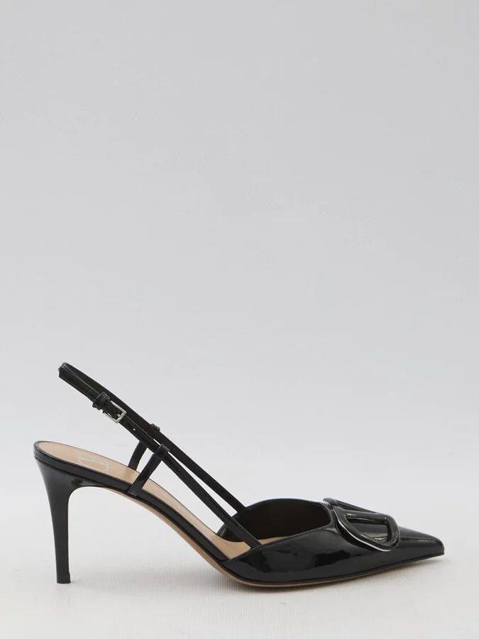 V Logo Signature Slingback Pumps